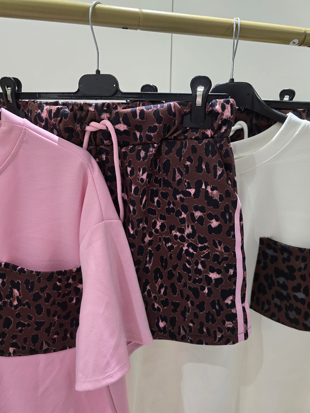 Leopard Print Pocket Short Set