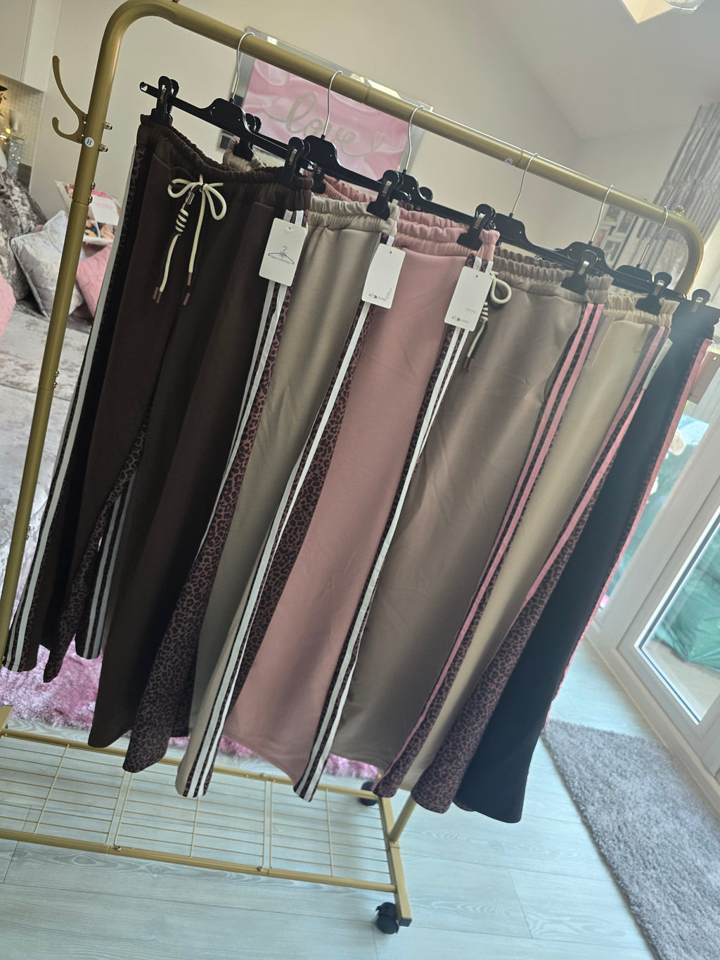 Leopard Back Stripe Joggers