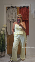 Cheesecloth Halter Neck Set