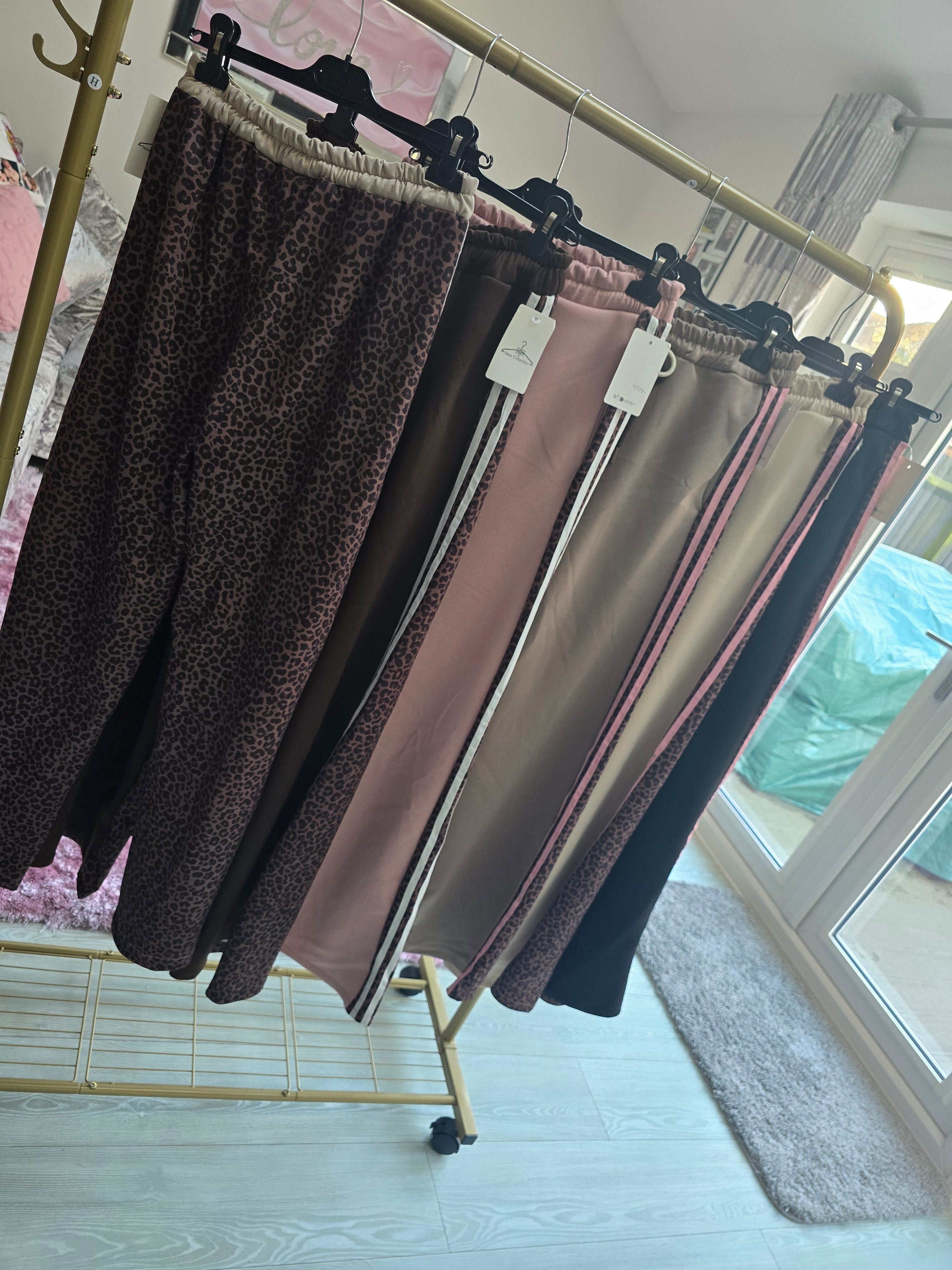 Leopard Back Stripe Joggers