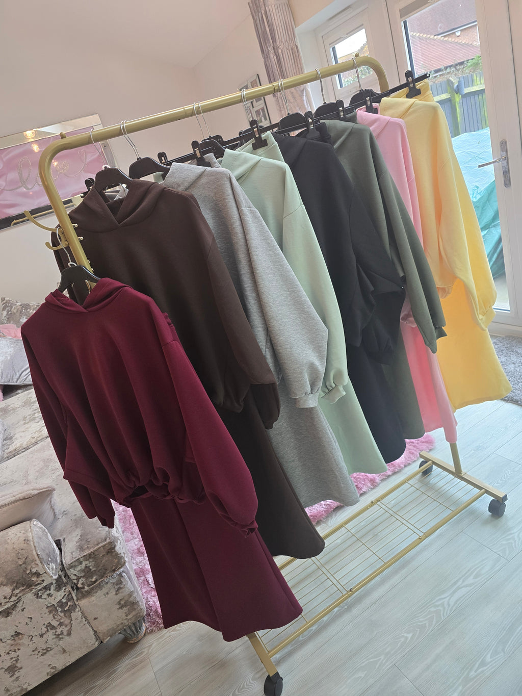 Hooded Bubble Hem Tracksuit